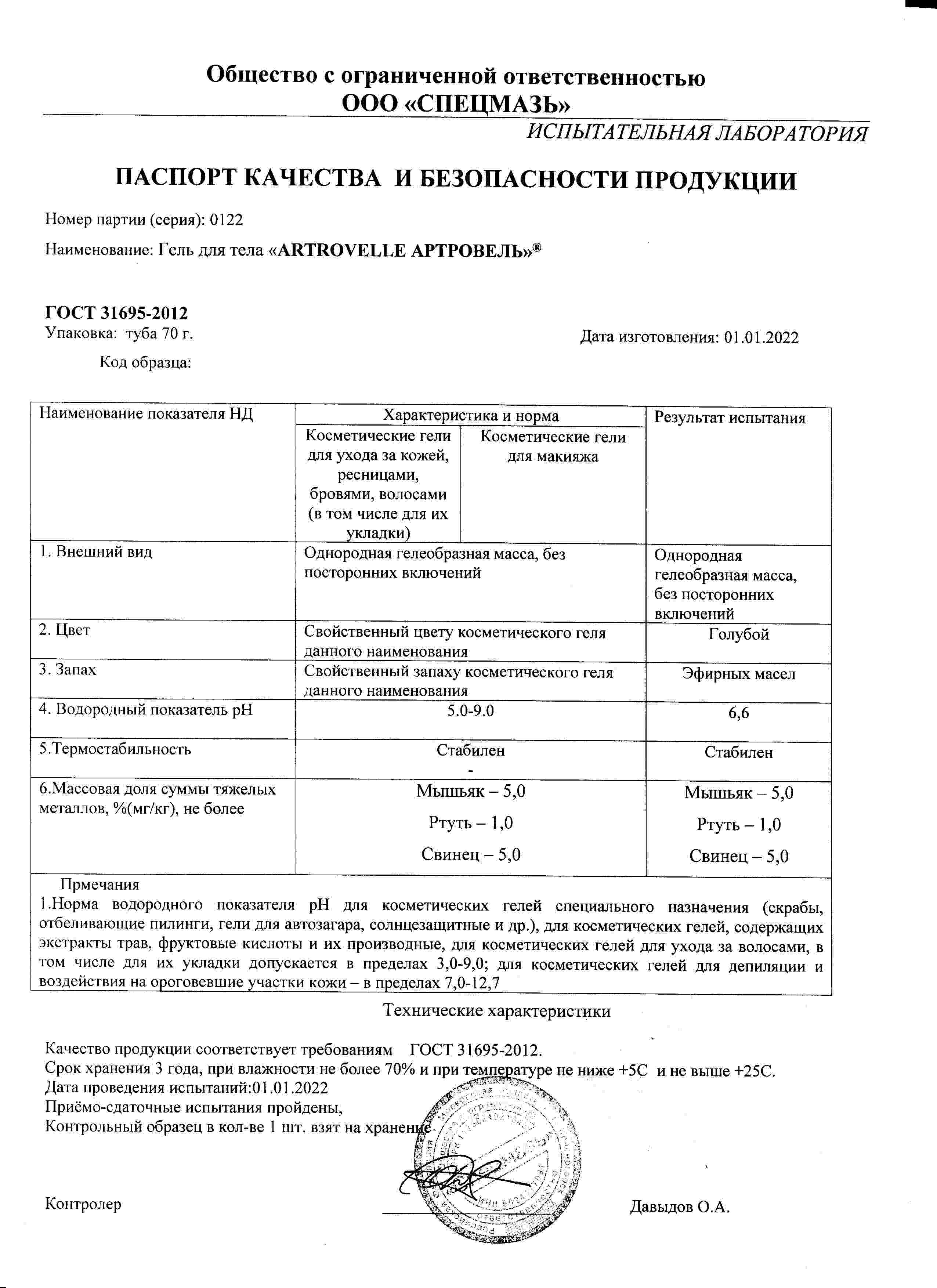 Паспорт №012022